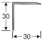 Алюминиевый лестничный профиль AC30