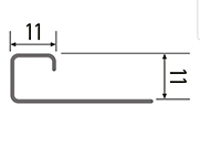 Квадратный алюминиевый профиль АКП10